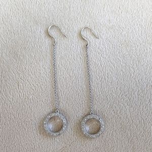 Nadri Crystal Long Drop Earrings